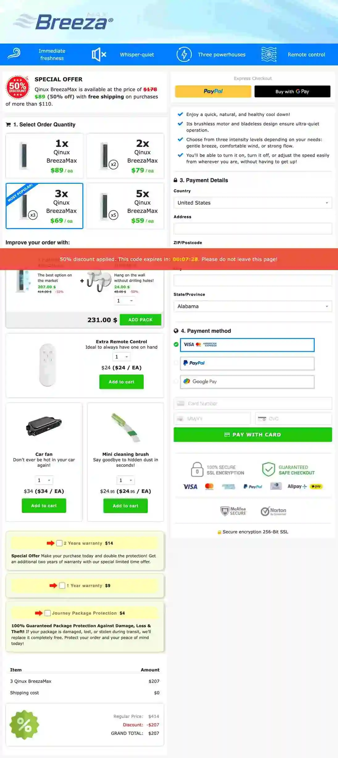 Breezamax Official Secure Order Page — SSL Encrypted Checkout